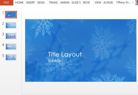 Free Snowflakes New Year PowerPoint Template