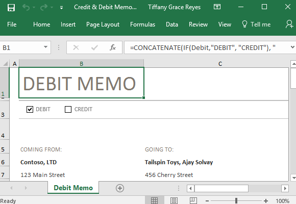 Credit Memo Sample  Master of Template Document