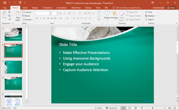 construction template for powerpoint