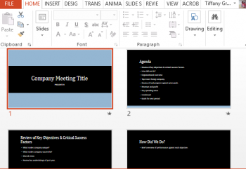 Free Project Meeting PowerPoint Template