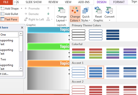 Free Floating Bullet List Template for PowerPoint