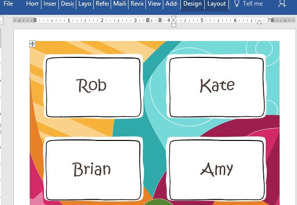 Printable Name Badge Template For Word