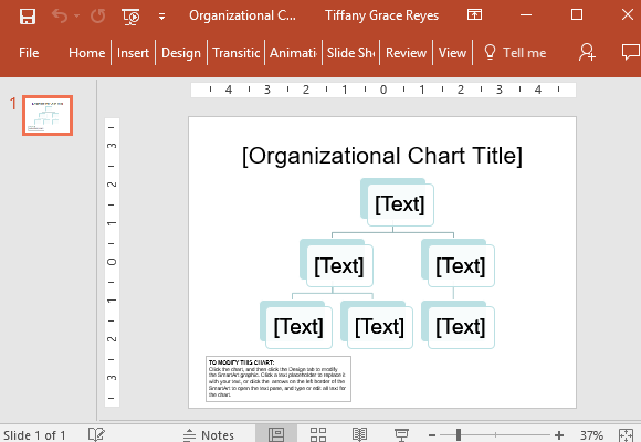 Simple Hierarchy Chart Template