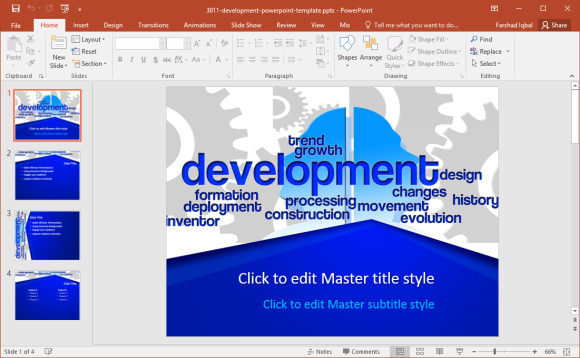 free development powerpoint template