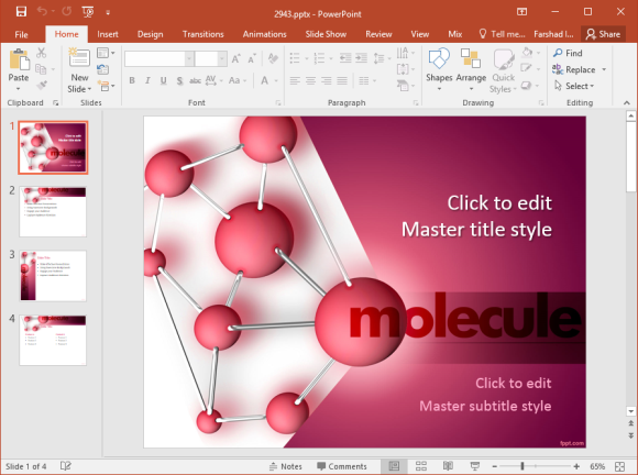 free-molecule-powerpoint-template