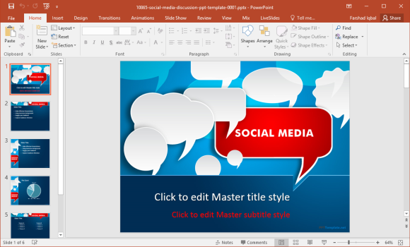 free social media powerpoint template
