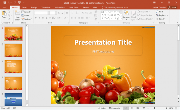 free-various-vegetables-powerpoint-template