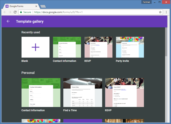 google forms templates