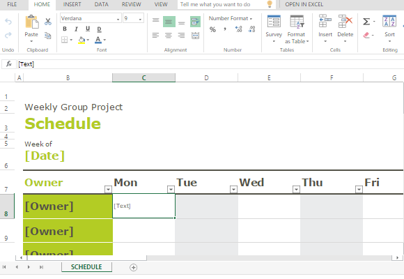 Free Excel Templates for Making Group Schedules