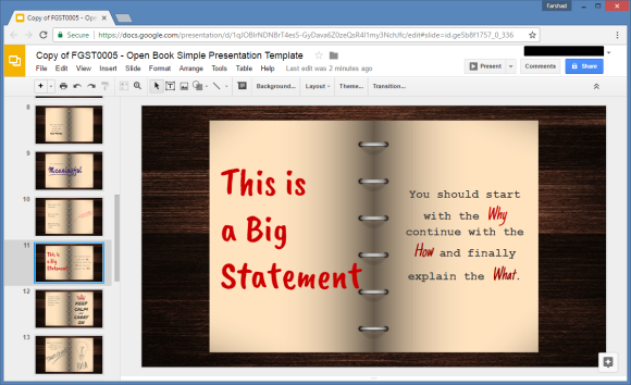 open-book-google-slides-template