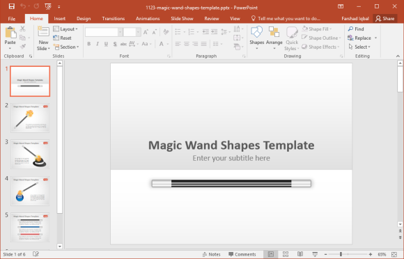 magic wand powerpoint template
