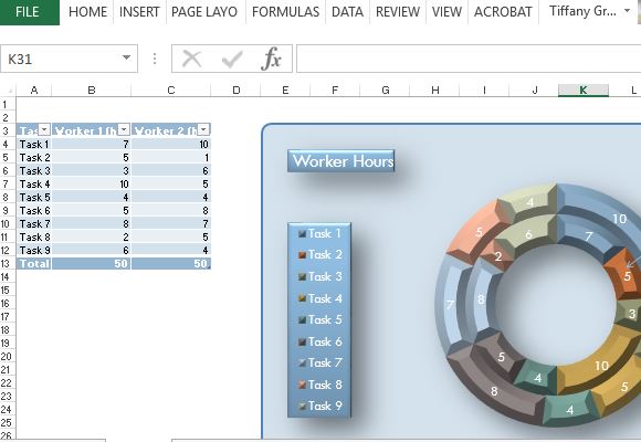 modern-3D-beveled-style-donut-chart-template-in-powerpoint