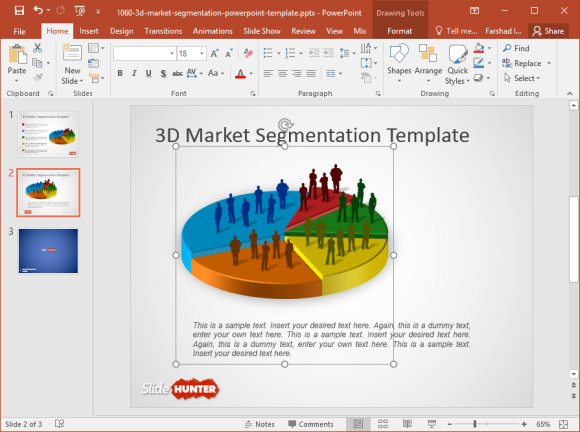 Free 3D Market Segmentation PowerPoint Template