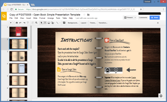 open-book-google-slides-template