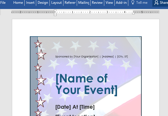 4th Of July Event Flyer Template For Word