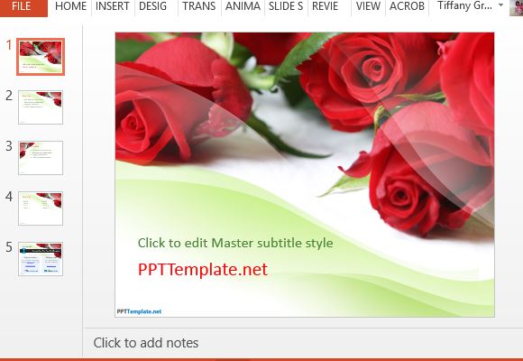 powerpoint backgrounds roses