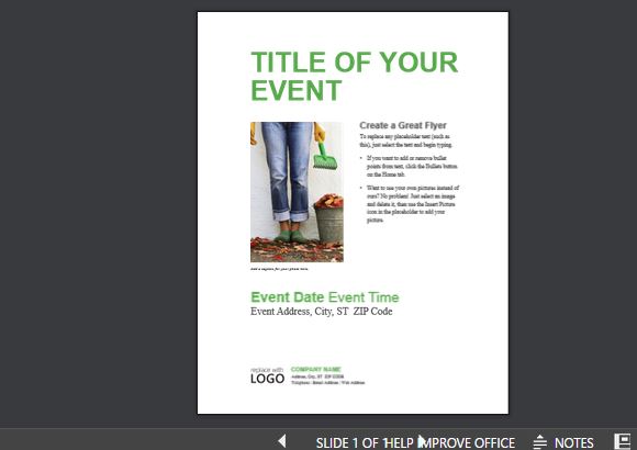 Event Presentation Templates For Powerpoint