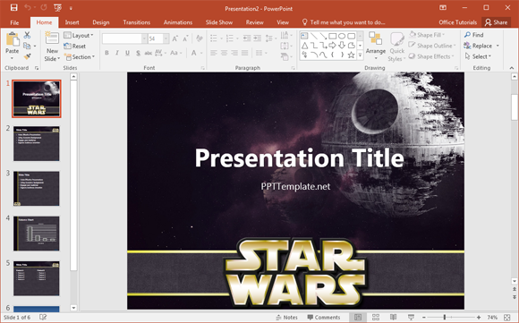 Free Star Wars PowerPoint Template