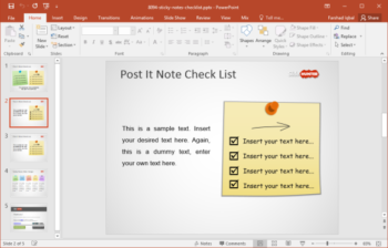 Free Sticky Notes PowerPoint Template