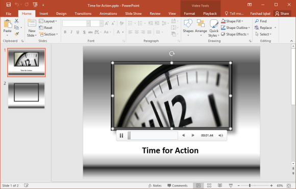 time for action powerpoint template